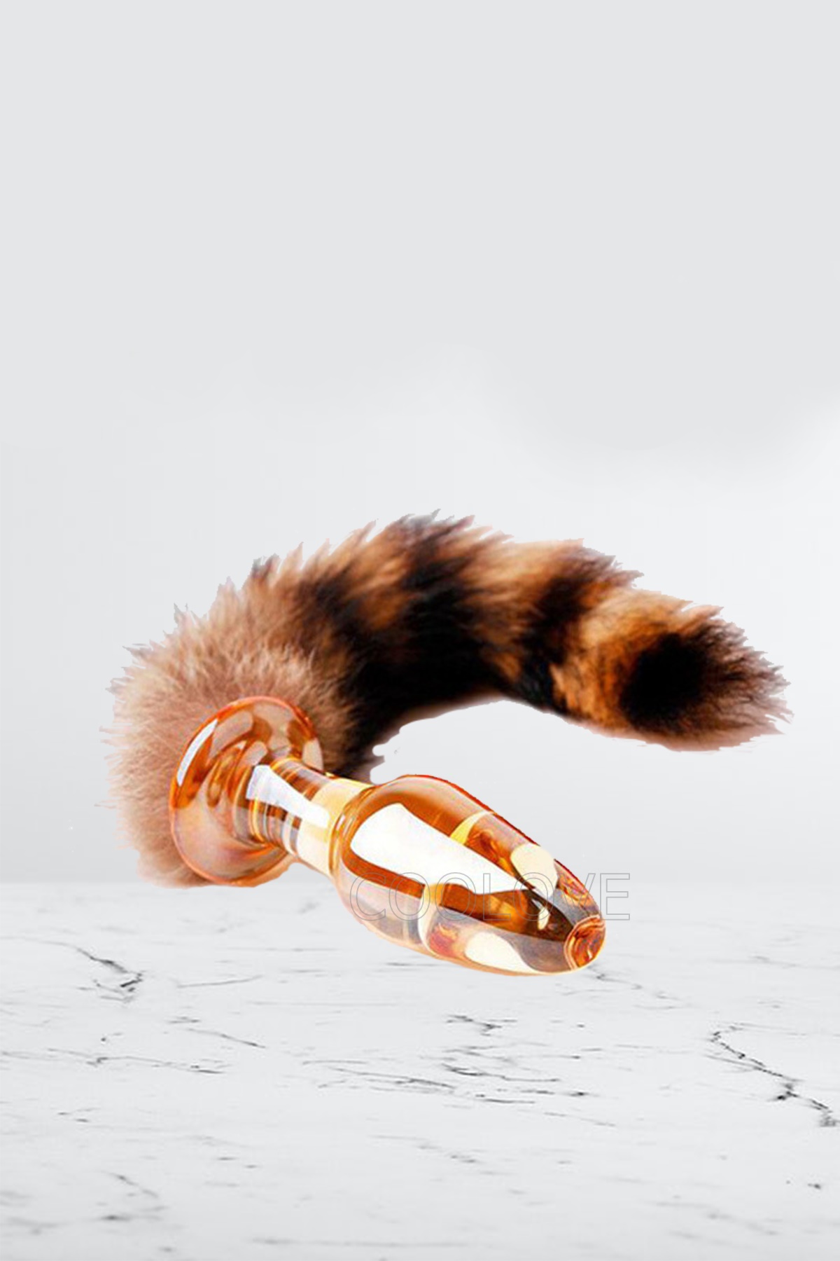 Ero Shop Foxy Tail 27 CM Cam Başlıklı Tilki Kuyruğu Anal Plug