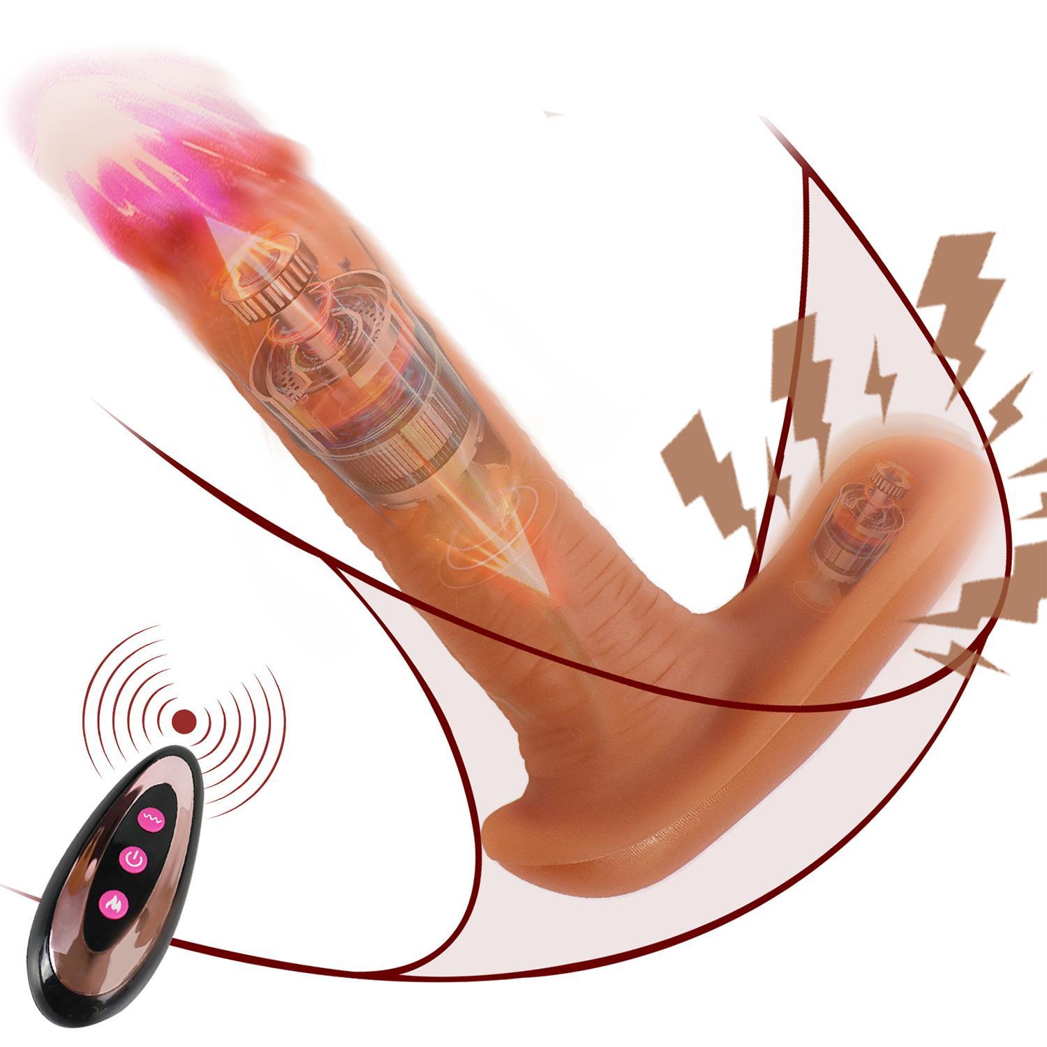 Giyilebilir İleri Geri Hareketli Isıtmalı Penis Vibratör