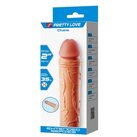 Chane 5 cm Dolgulu Premium Silikon Penis Kılıfı – Ten Rengi Gerçekçi