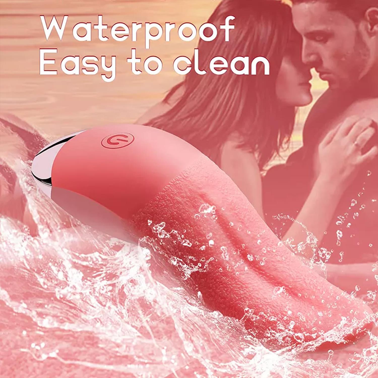 Gerçekçi Dil Vibratör Pembe – 10 Modlu USB Şarjlı Su Geçirmez