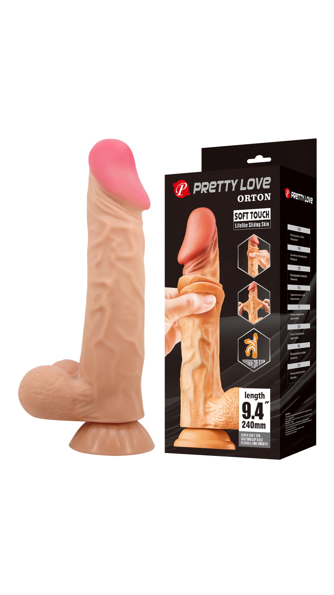 24 CM Realistik Damarlı Penis – Çift Katmanlı Kıkırdaklı Et Doku Dildo