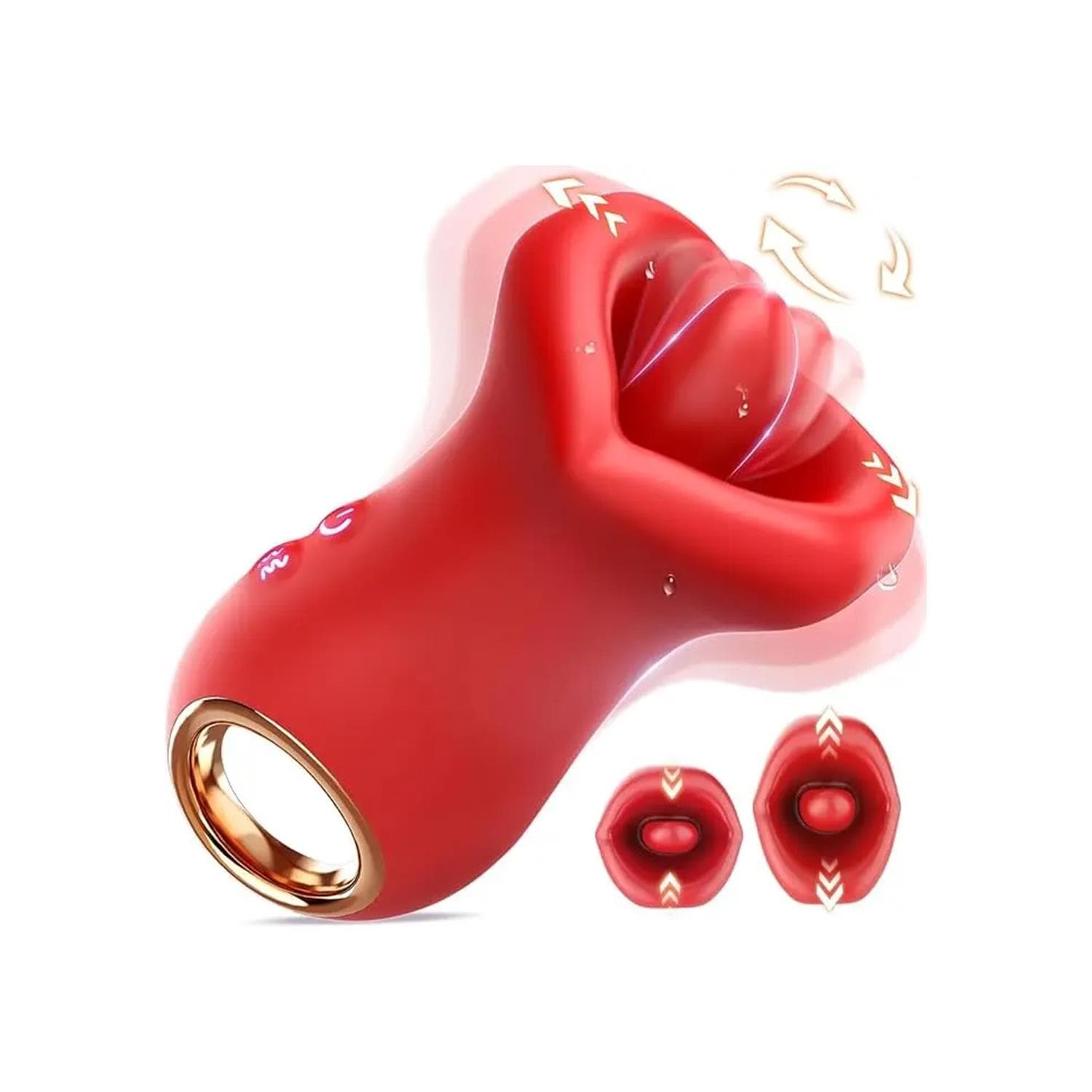 Modern Dil Vibratör Kırmızı Titreşim Fonksiyonlu