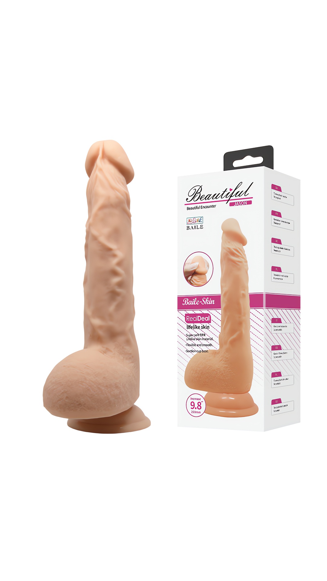 25 CM Gerçekçi Realistik Penis Dildo – Testisli Et Doku Model